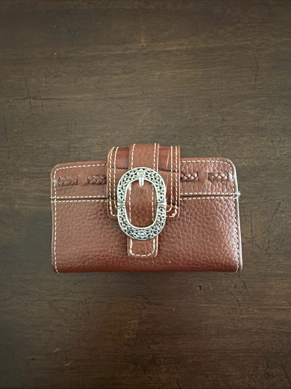 Brighton Brown Leather Wallet with Decorative Silver Buckle - Picture 7 of 7